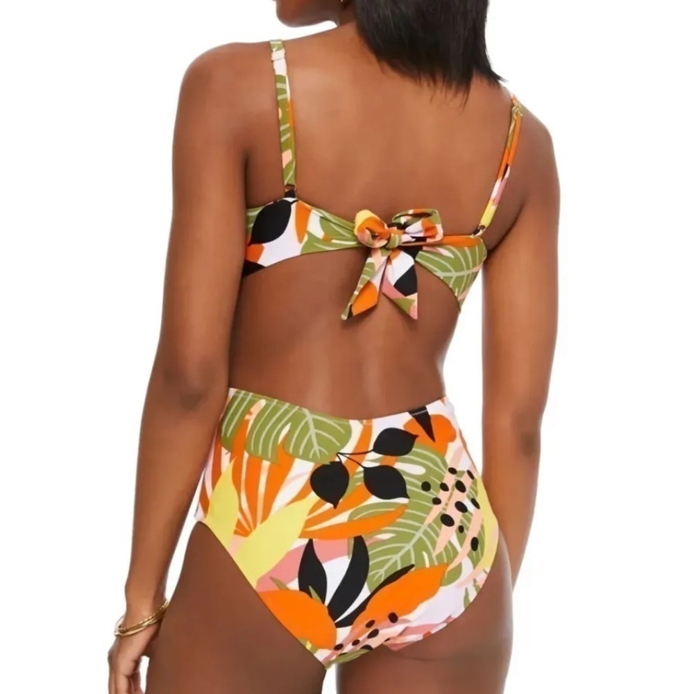 Bar III Jungle Tropic Printed Ring One-Piece Swimsuit - Picture 2 of 12